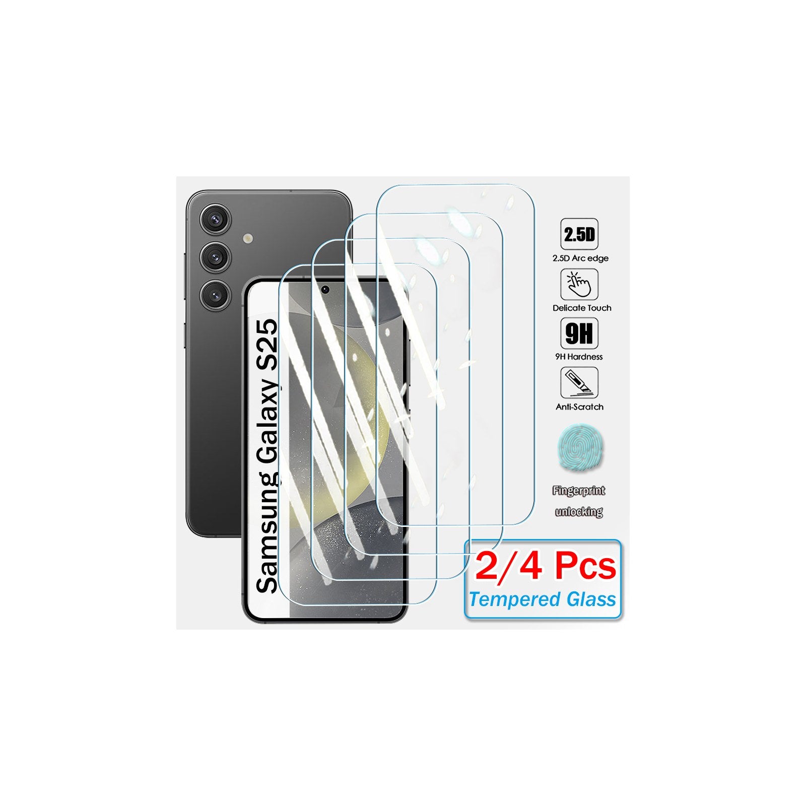 Tempered Glass Screen Protector 2/4 Pack