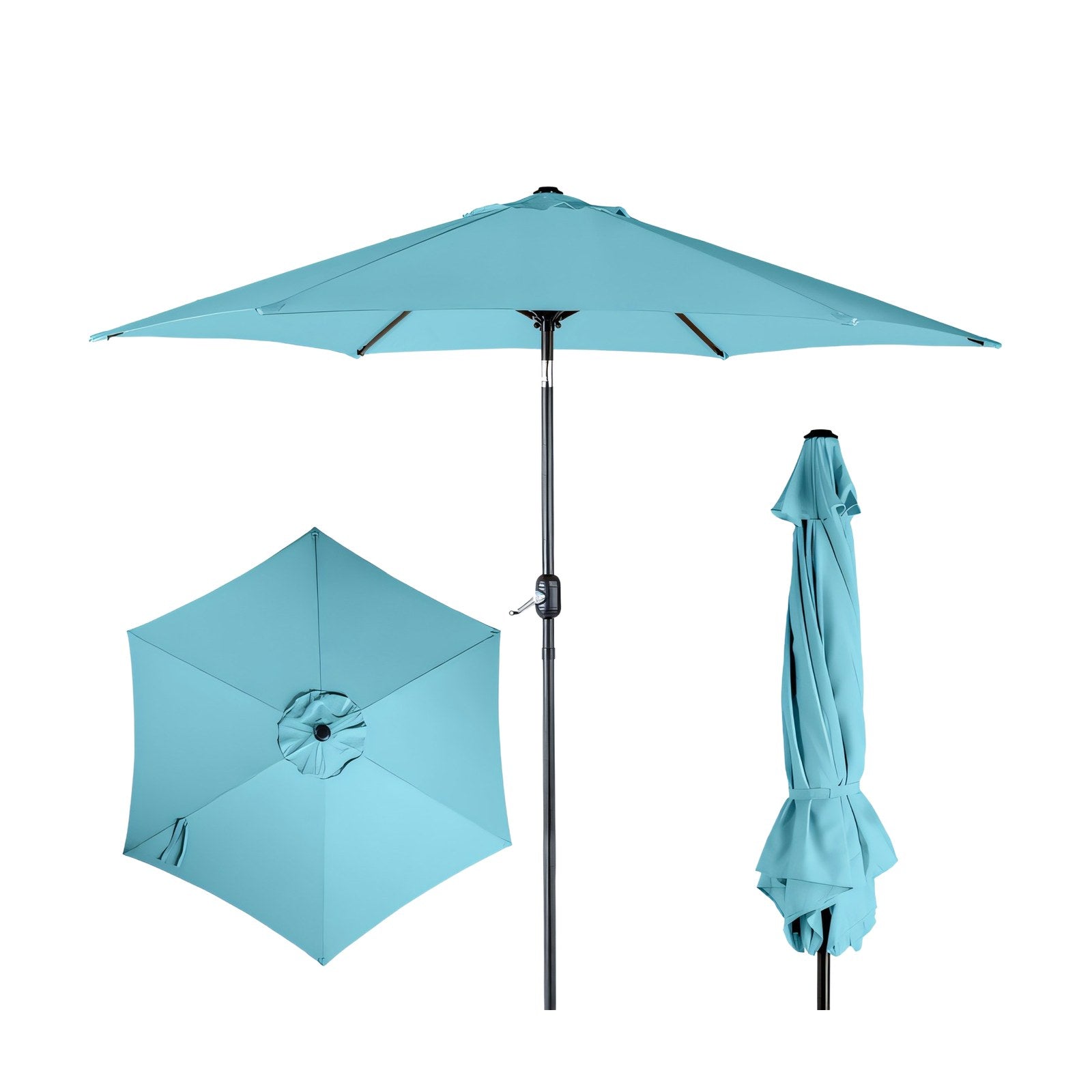 9ft Patio Umbrella with Push Button Tilt & Crank