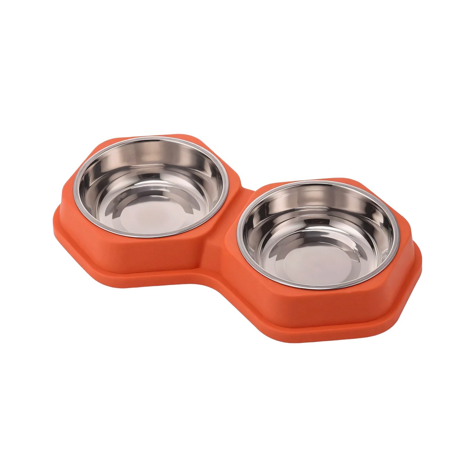 Double Bowl Pet Feeder with Non-Slip Base