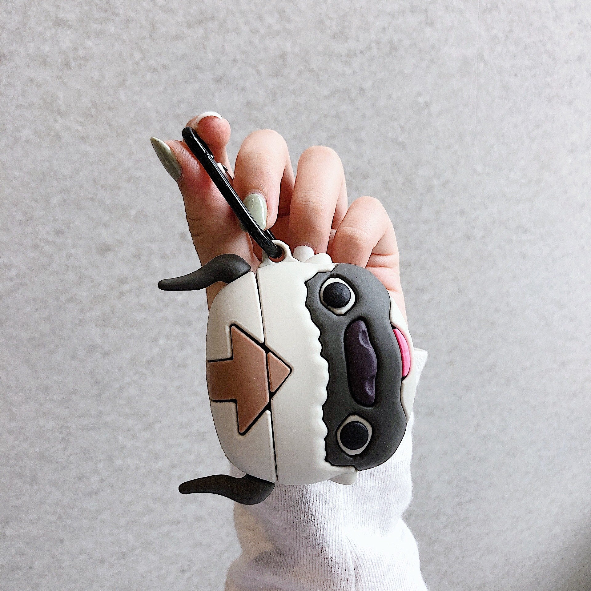Cute Cartoon Silicone Earbud Case with Keychain