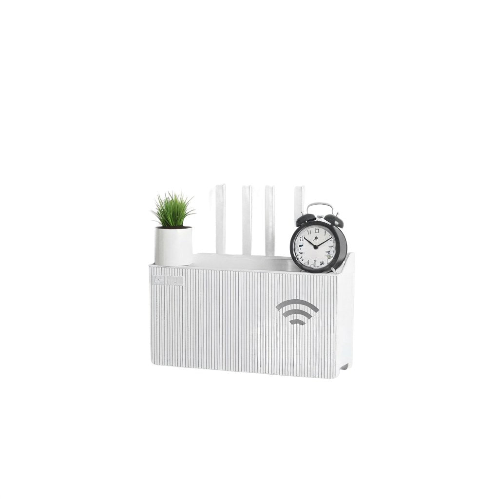 Wall-Mounted Storage Box for Router & Set-Top Box