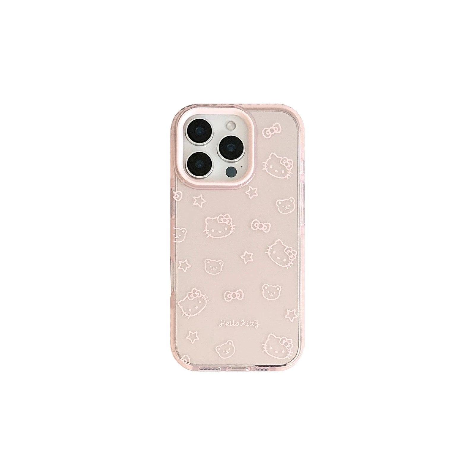 Bow Transparent Phone Case with Cute Cartoon Design