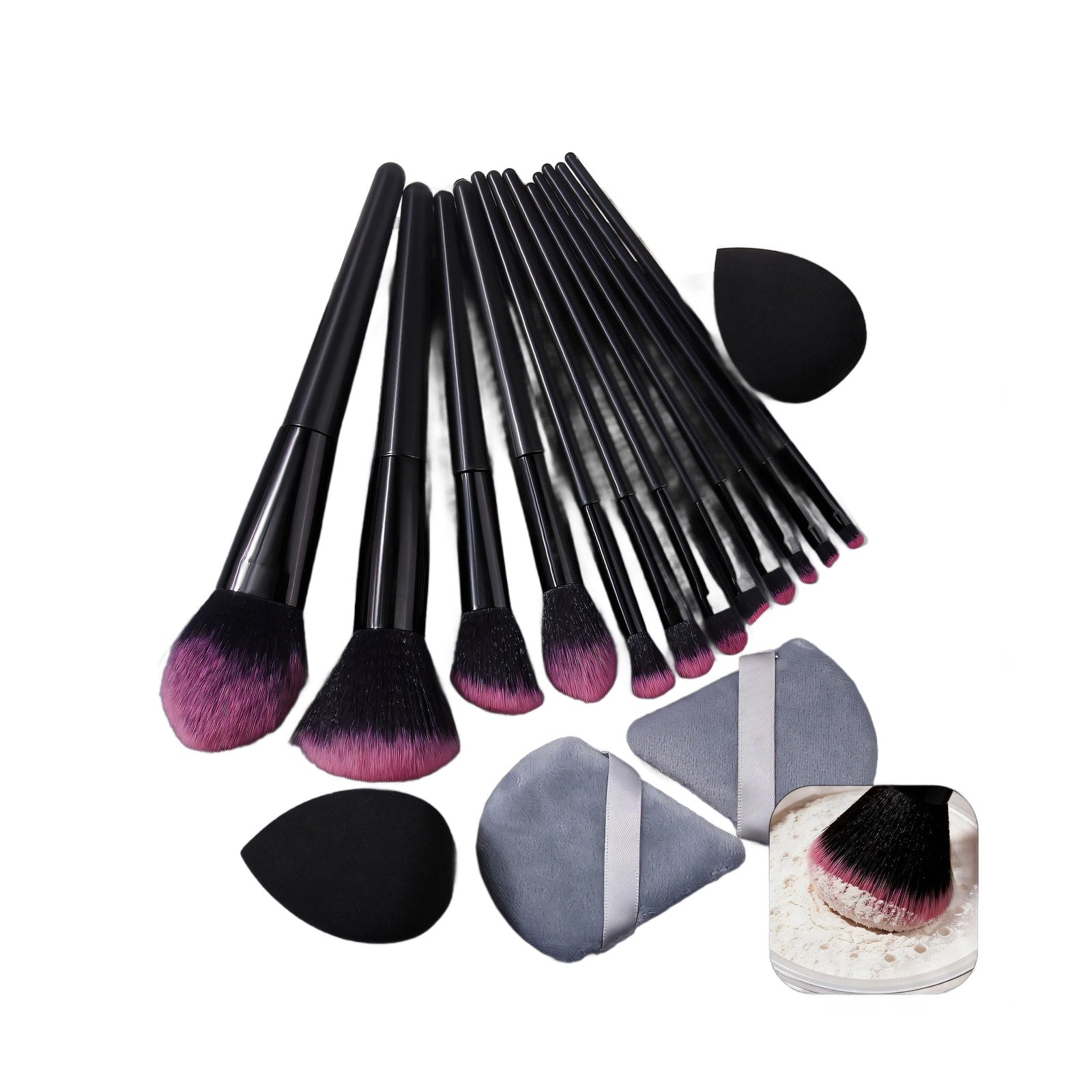 16-Piece Makeup Brush & Beauty Tool Set