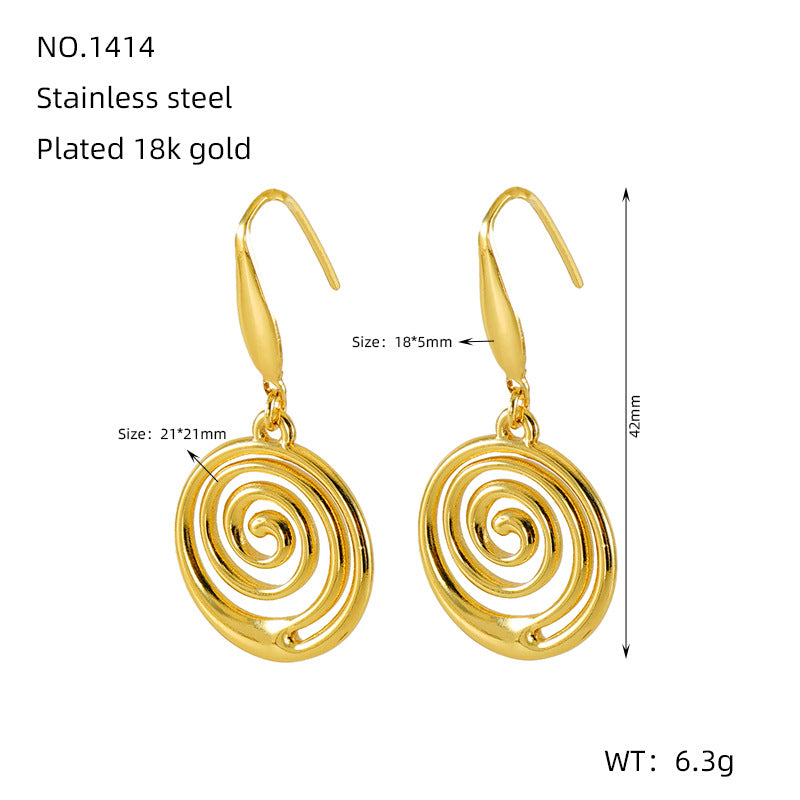 Stainless Steel Mosquito Coil Holder Earrings