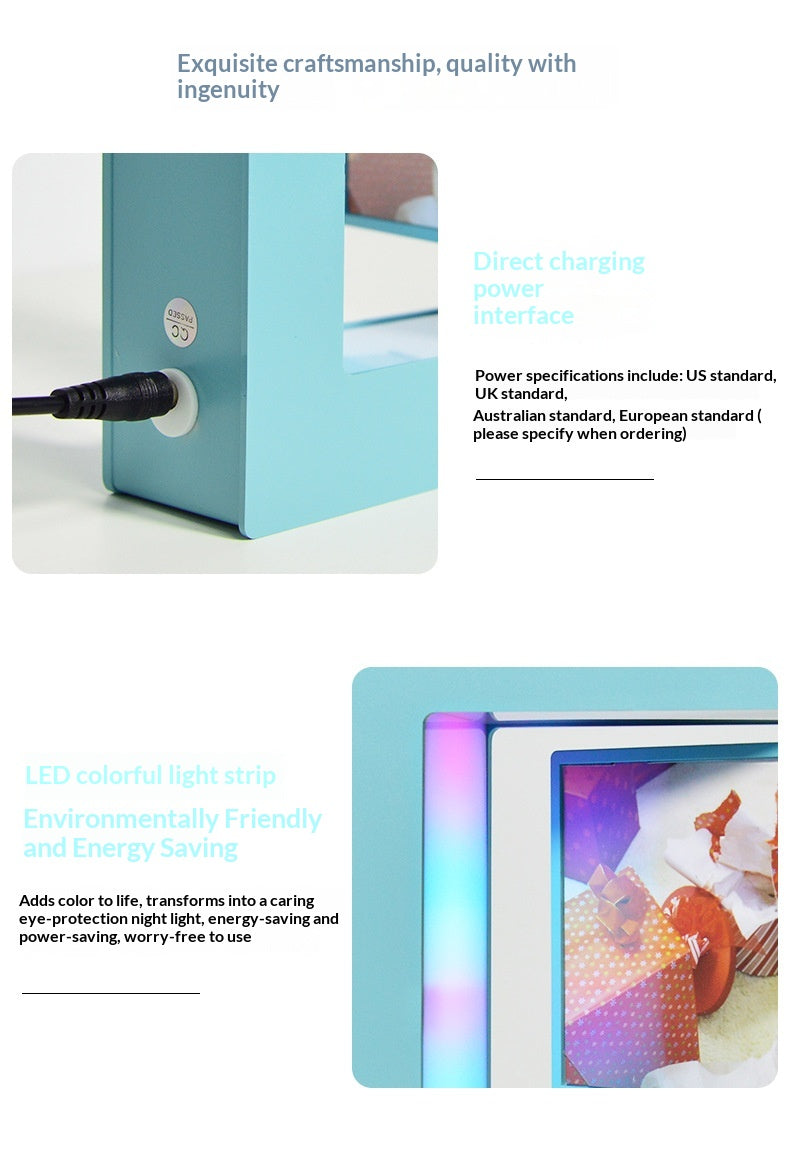 Magnetic Levitation Photo Frame with LED Lights
