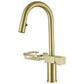 High Arc Pull-Down Kitchen Faucet Brushed Gold