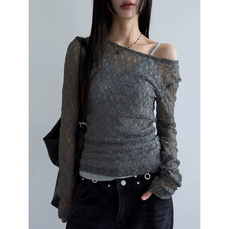 Y2K Bubble Cutout 3D Long-Sleeve Top