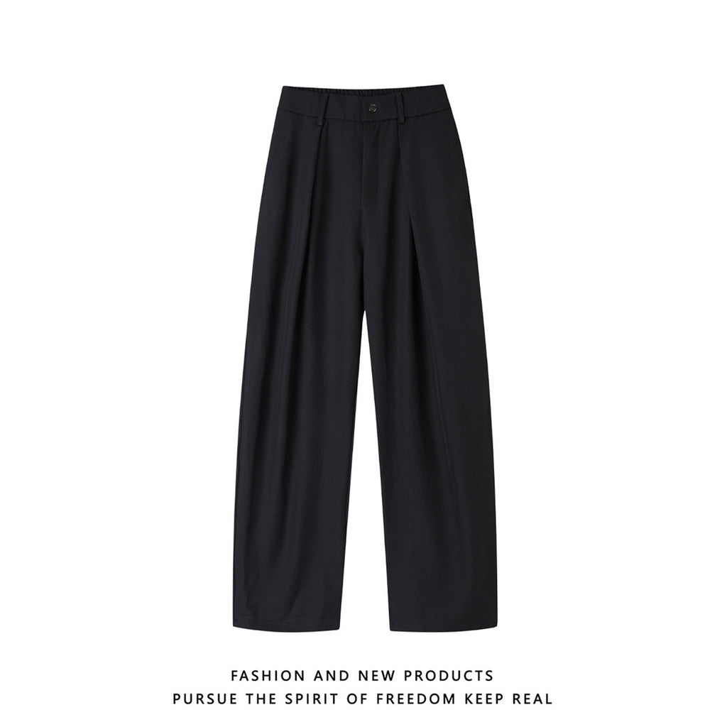 Men's Casual Pleated Trousers with 3D Texture