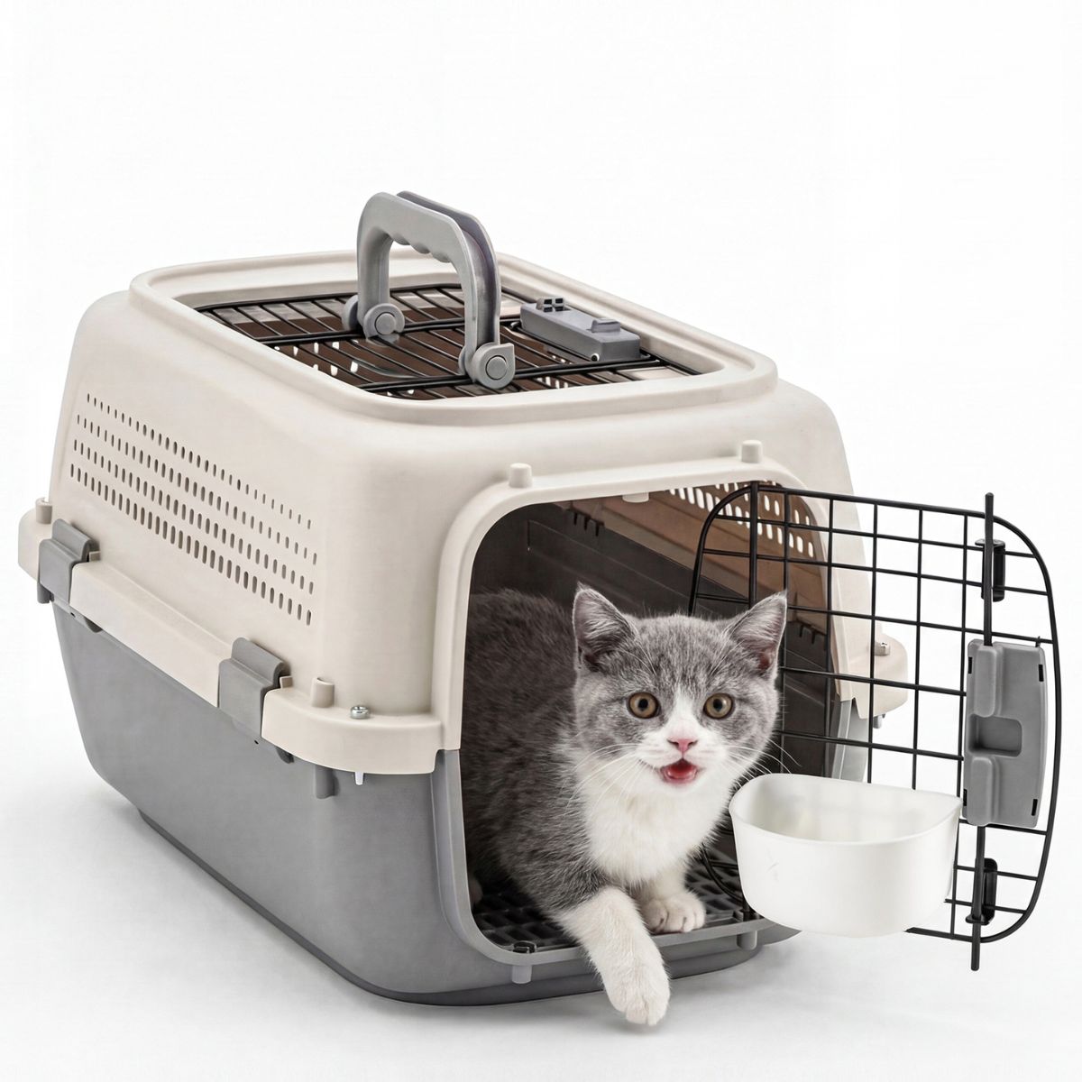 Hard-Sided Pet Carrier with Handle, TSA Approved