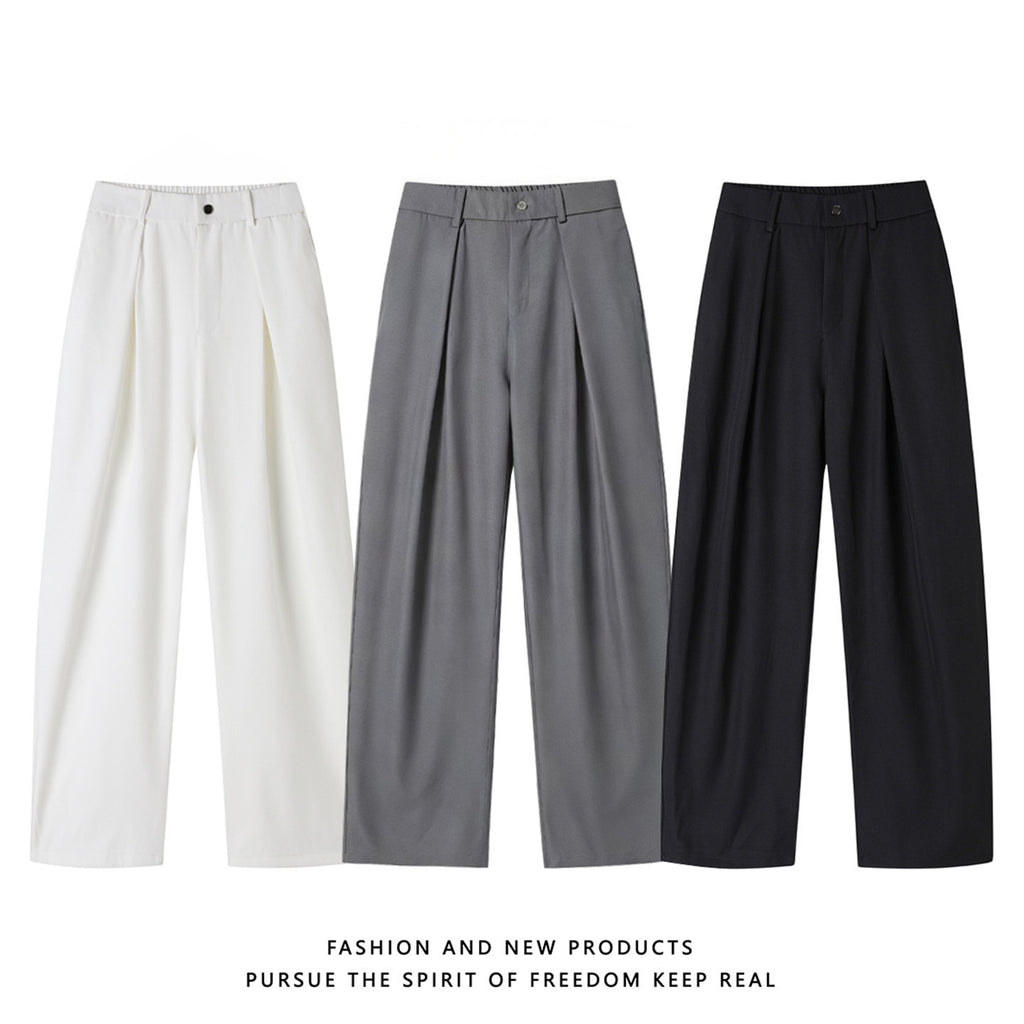 mens casual pleated trousers 3d
