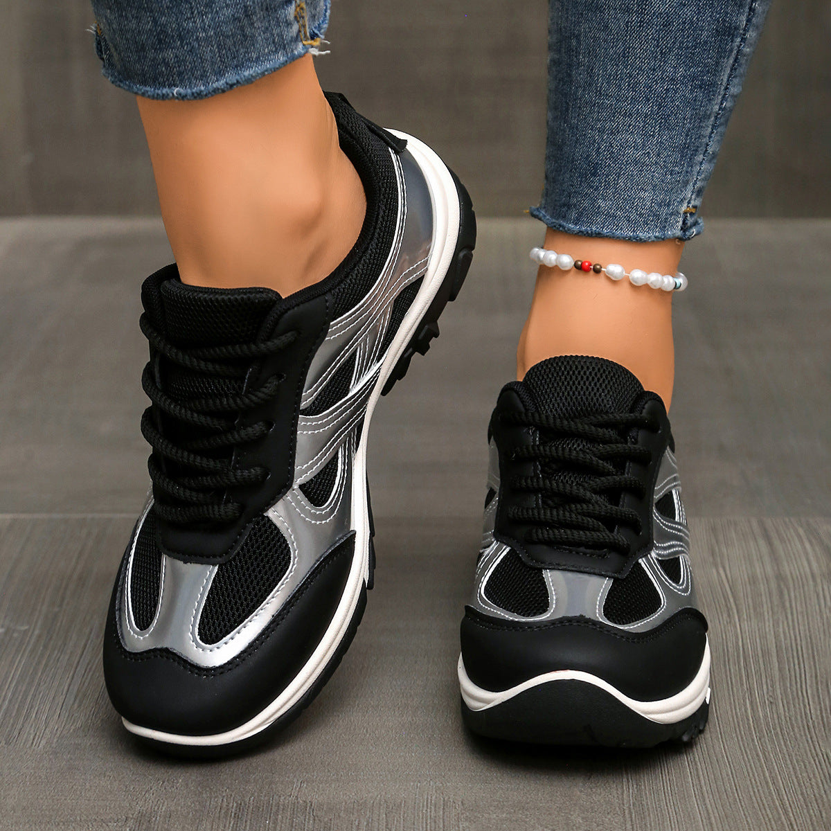Retro Color-Block Casual Shoes for Women