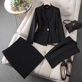 Gray Blazer Women's Professional Suit Elegant Slimming
