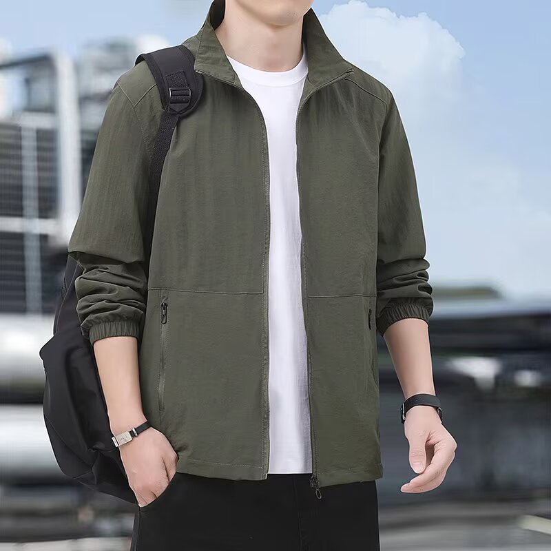 Men's Casual Loose Stand-Up Collar Jacket