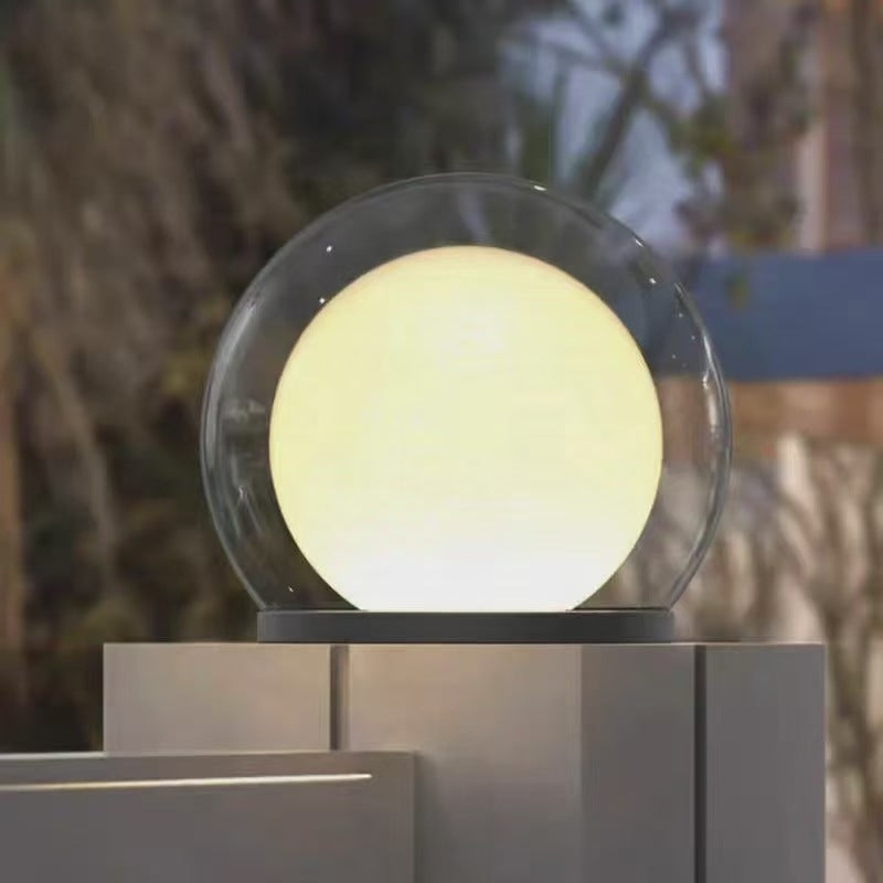 Round Lunar Column Outdoor Fence Light