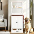 Pet Feeding Station with Storage & Adjustable Shelves