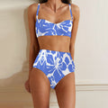 Retro Floral Beach Vacation Outfit Set