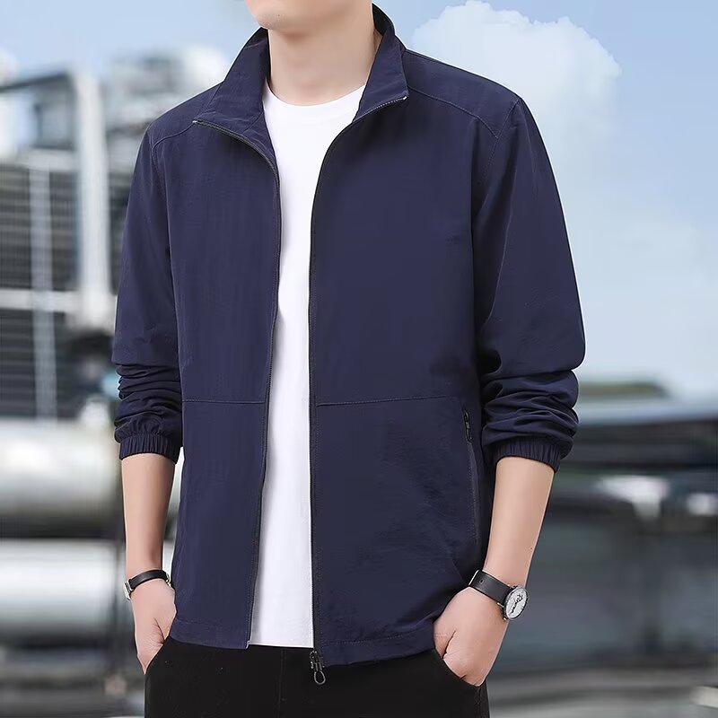 mens casual standup collar jacket