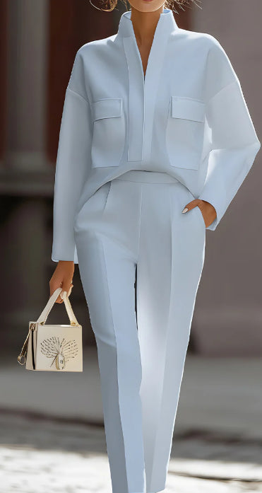 Cozy Polyester Two-Piece Set for Women