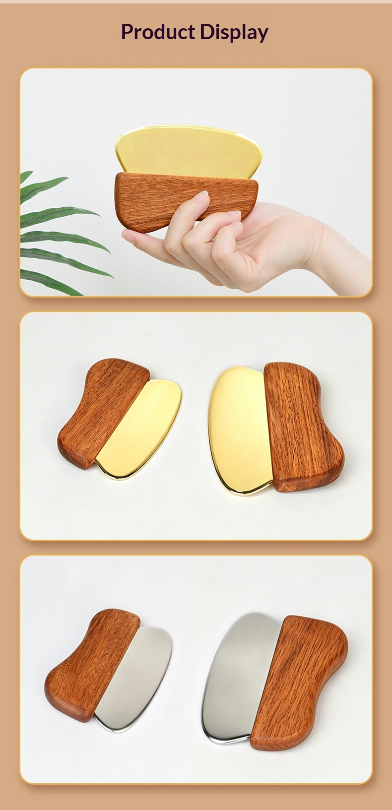 Zinc Alloy Fascia Scraper for Gua Sha Massage