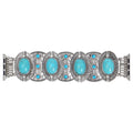 Elegant Metal Watch Band Turquoise Beads for Apple Watch