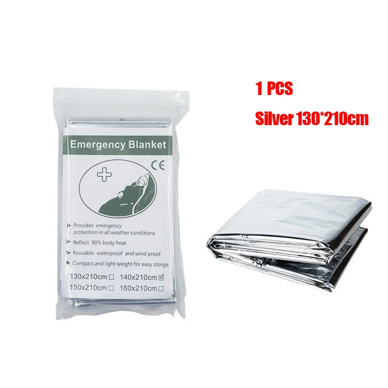 Emergency Thermal Poncho Blanket Lightweight Water Resistant