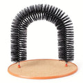 Cat Self-Grooming Arch with Massage Brush & Scratcher