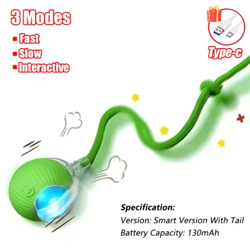 Interactive Cat Toy Ball – Self-Playing Pet Teaser