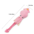 Octopus Plush Dog Toy with Rope & Squeaker