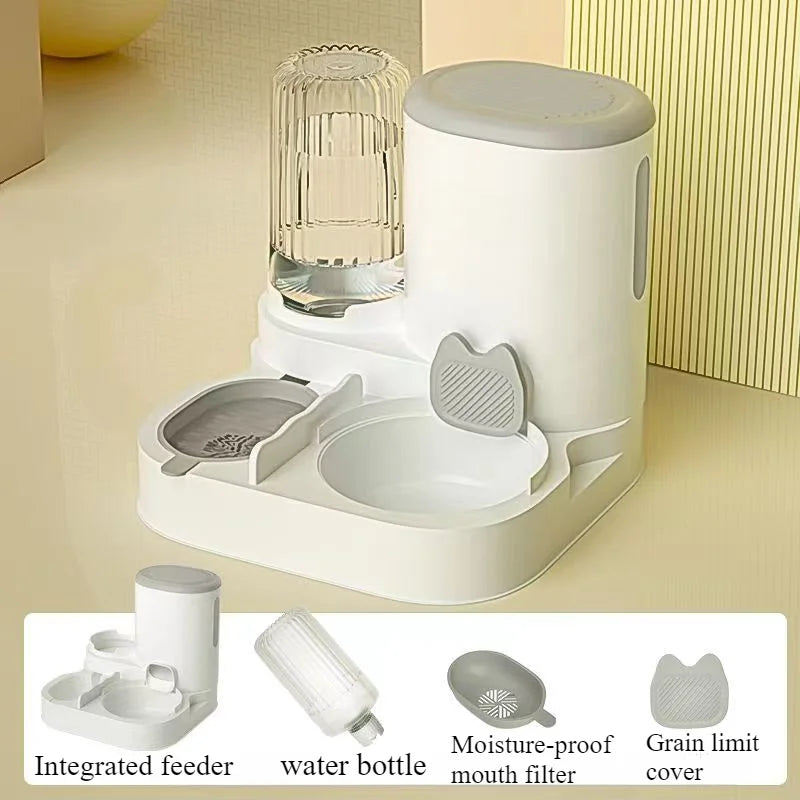 Automatic Pet Feeder & Water Dispenser Bowl