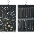 Dual-Sided Hanging Jewelry Organizer for 300 Pairs