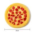 Pizza Shaped Plush Dog Toy with Squeaker