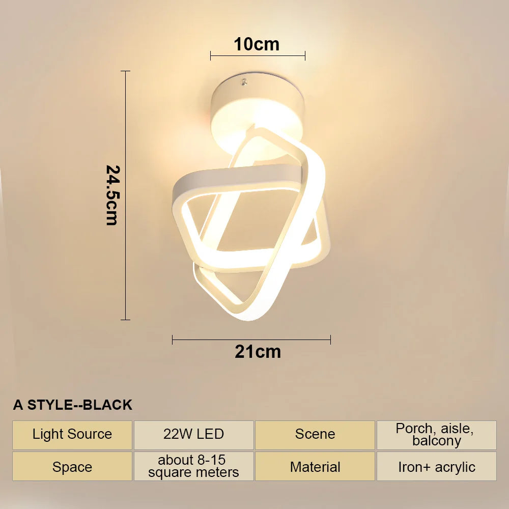 LED Strip Ceiling Light Modern Minimalist Home Decor