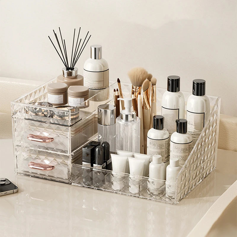Large Capacity Makeup Organizer with Drawers