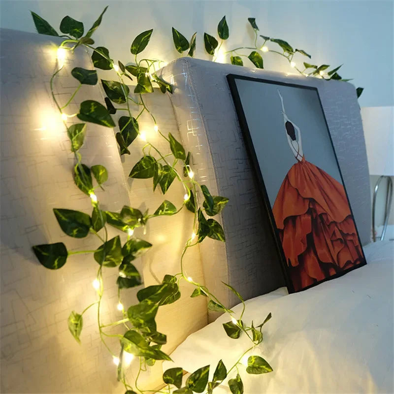 Flower Leaf String Lights Battery Powered Fairy Lights