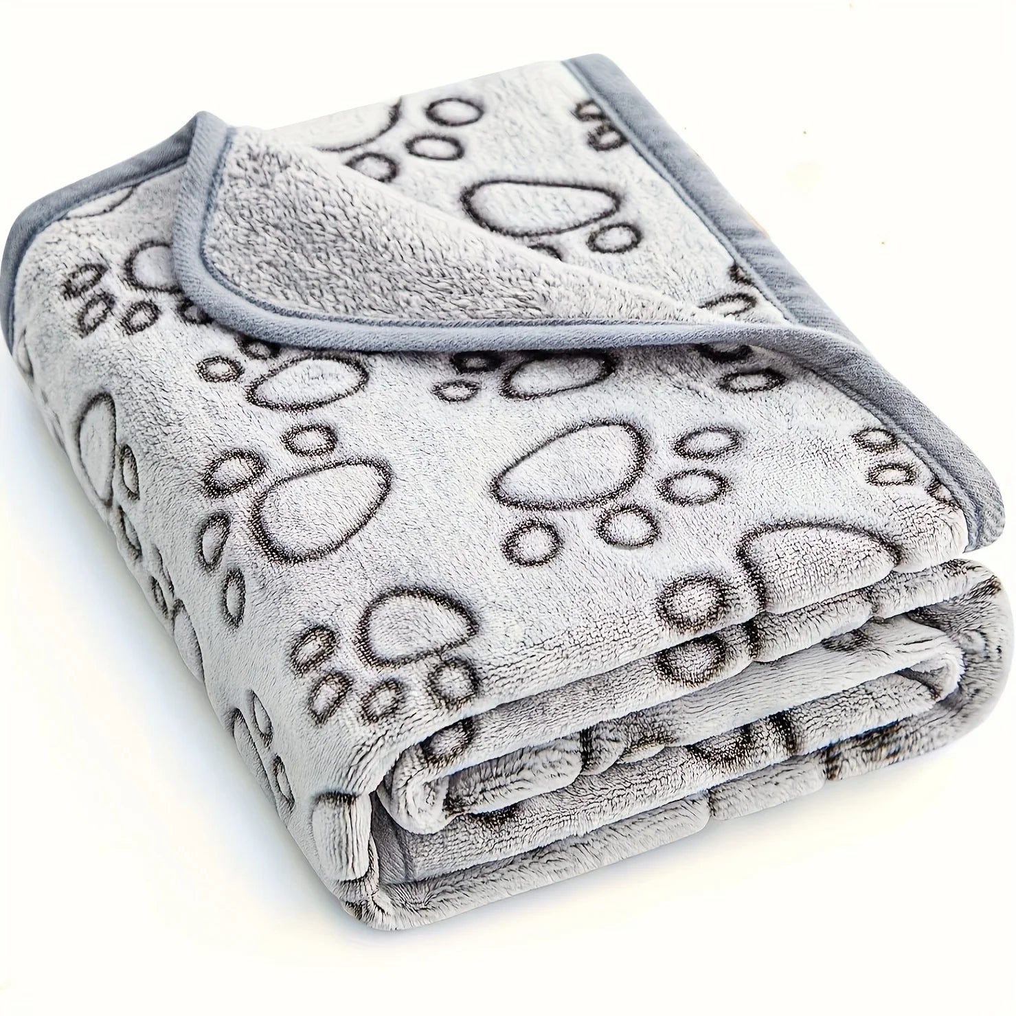 Soft Fluffy Pet Blanket with Cute Cartoon Pattern