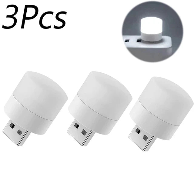 USB Night Light Mini LED Reading Lamp 10-Pack