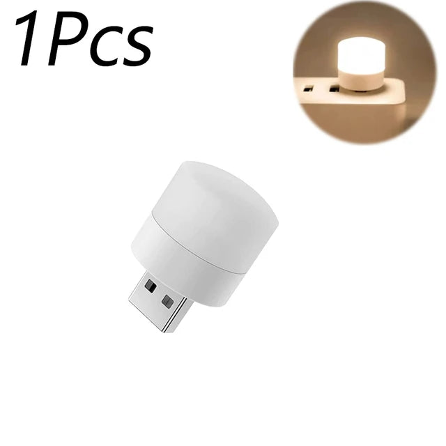 Mini USB Night Light Warm White Eye Protection