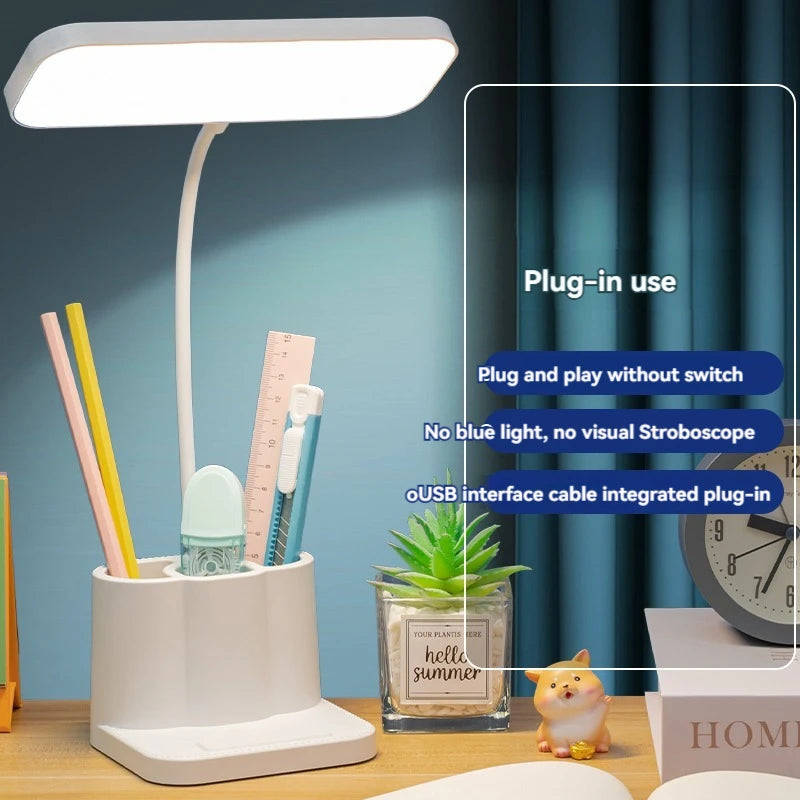 Desk Organizer Lamp with Dimmable Study Light