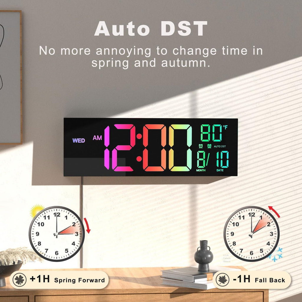 16-Inch Large LED Display Clock with USB - Apex Goods Co