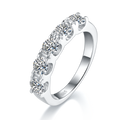5-Stone Moissanite Wedding Band Ring, US 5–9 - Apex Goods Co