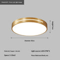 All-Copper LED Ceiling Light, 30cm Diameter - Apex Goods Co