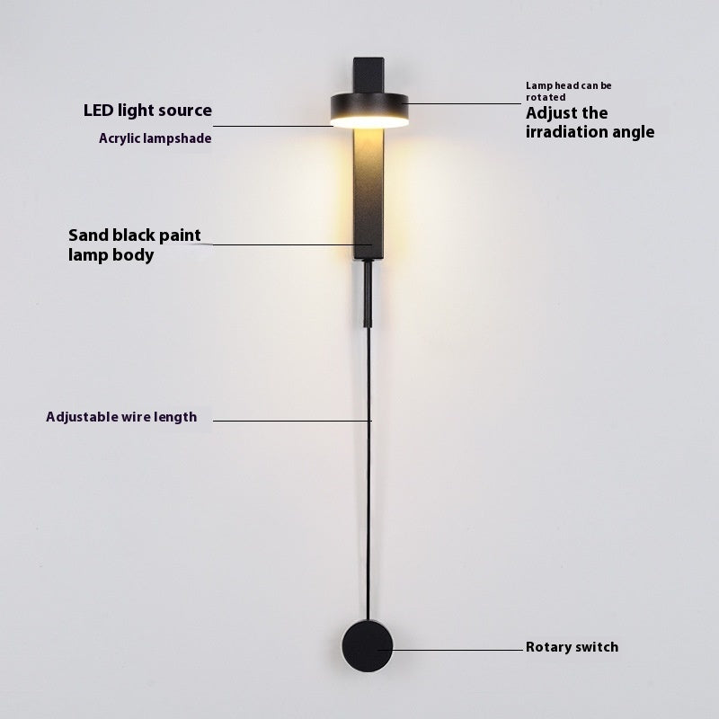Bedside Wall Lamp for Bedroom & Living Room - Apex Goods Co