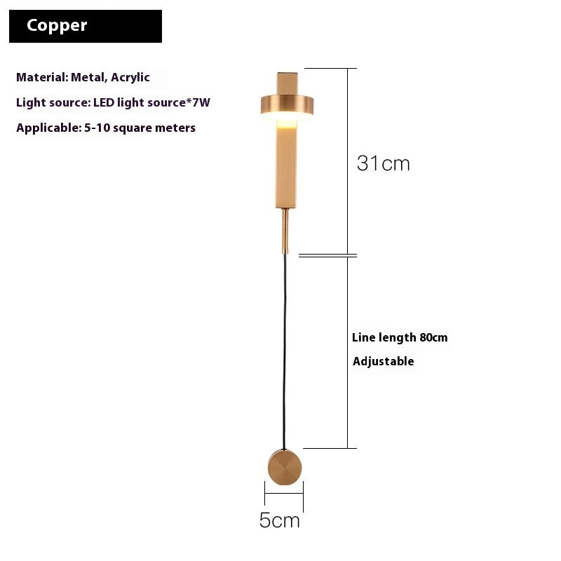 Bedside Wall Lamp for Bedroom & Living Room - Apex Goods Co