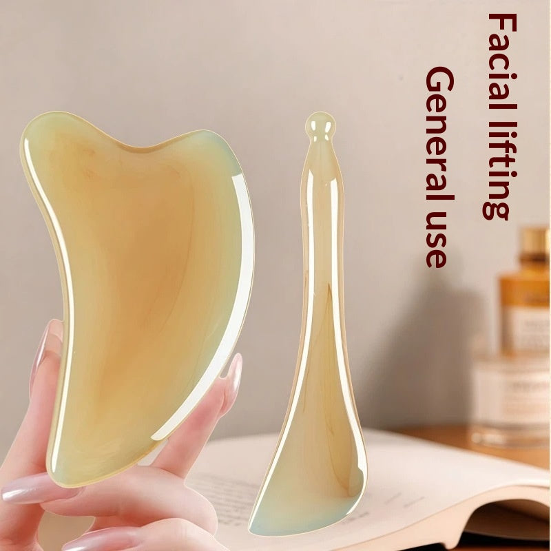Facial Gua Sha Board & Muscle-Stripping Stick Set - Apex Goods Co