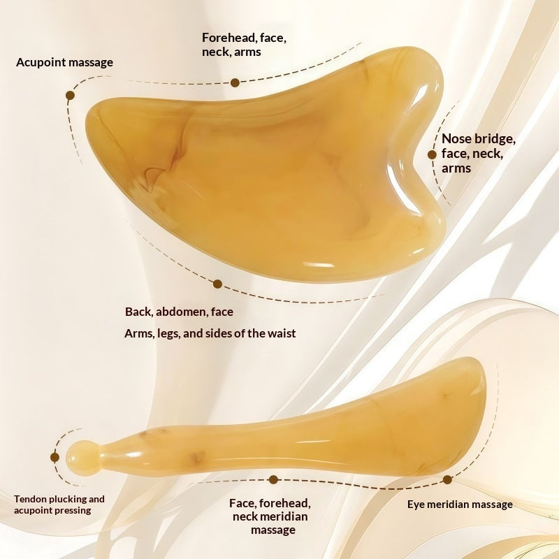 Facial Gua Sha Board & Muscle-Stripping Stick Set - Apex Goods Co