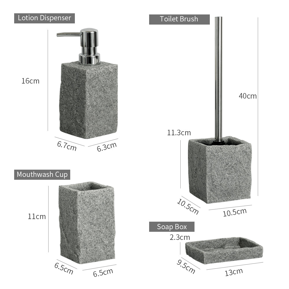 Granite Resin Bathroom Accessories Set - Apex Goods Co