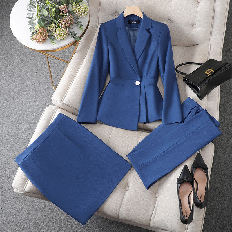 Gray Blazer Women's Professional Suit Elegant Slimming - Apex Goods Co