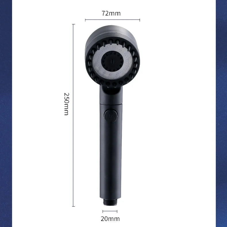 High-Pressure 3-Mode Shower Head with Massage Brush - Apex Goods Co