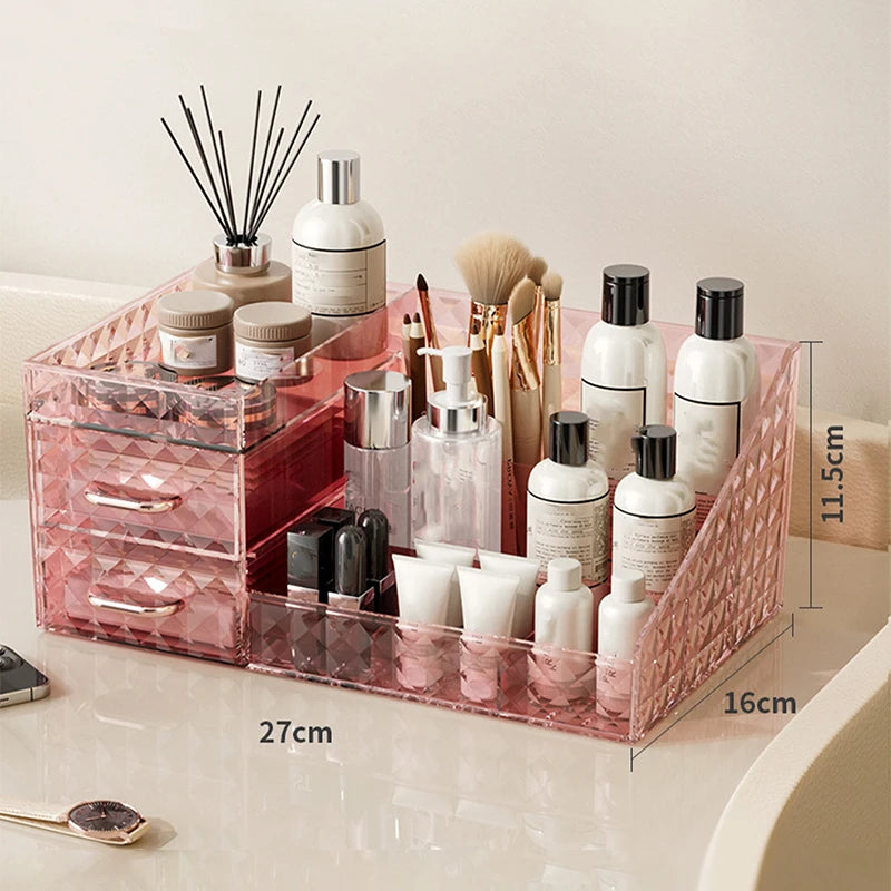 Large Capacity Makeup Organizer with Drawers - Apex Goods Co