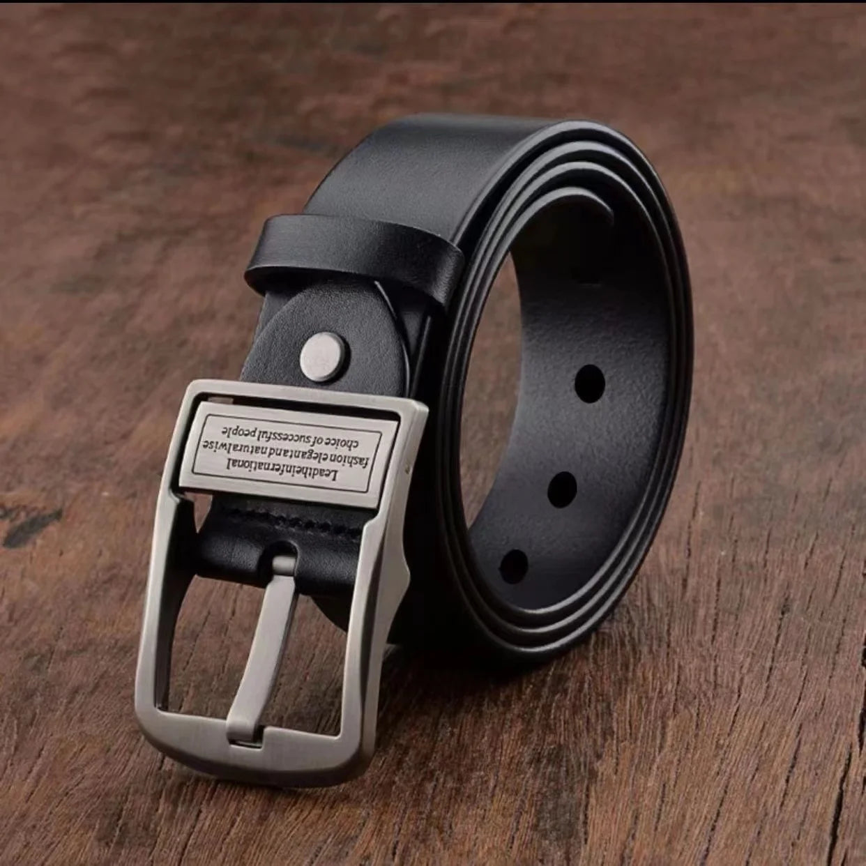 Leather Cowhide Men's Belt Metal Pin Buckle - Apex Goods Co